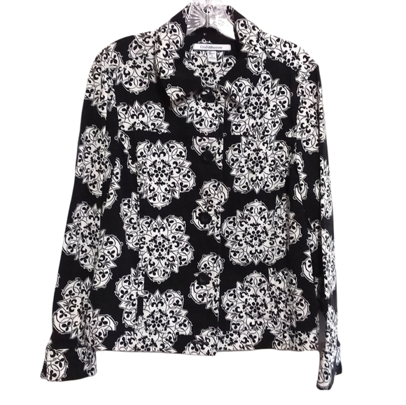Croft & Barrow Women's Mandela Print Button Front Shacket - Picture 1 of 7